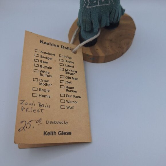 Kachina Doll Handmade Zuni Rain Priest Navajo Indians NativeAmerican Art 7 Inch - Picture 10 of 16